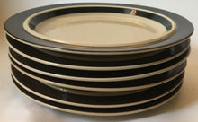 Load image into Gallery viewer, Six Arabia Finland Ruija Troubdour Arabia Ruija Brown dinner plates. Design : Raija Uosikkinen,  Model/Shape : Ulla Procope
