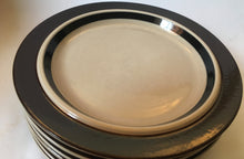 Load image into Gallery viewer, Six Arabia Finland Ruija Troubdour Arabia Ruija Brown dinner plates. Design : Raija Uosikkinen,  Model/Shape : Ulla Procope
