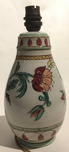 Denby Stoneware Hand Painted lamp base - Albert or Glynn College