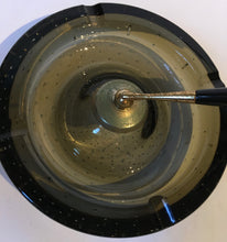 Load image into Gallery viewer, Whitefriars Controlled bubbles glass ashtray for PARKER pens - magnetic pen holder
