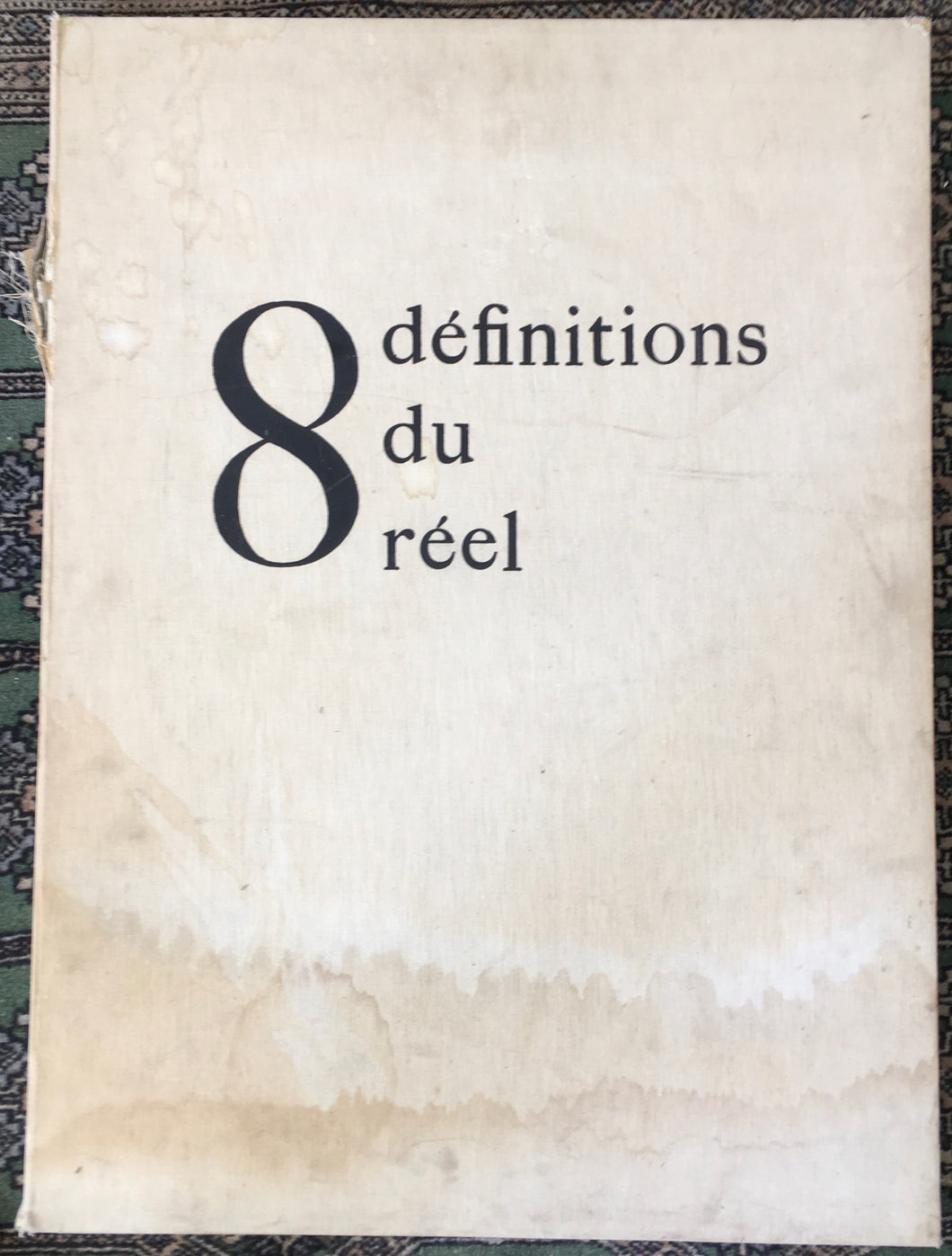 1974 French artists portfolio - 8 definitions du reel [8 definitions of reality]