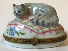Load image into Gallery viewer, Decor Main Dubarry Limoges France Cat trinket box  Made in France
