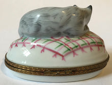 Load image into Gallery viewer, Decor Main Dubarry Limoges France Cat trinket box  Made in France
