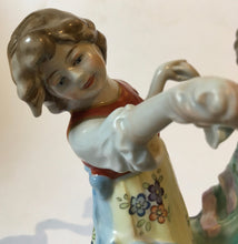 Load image into Gallery viewer, Sitzendorf porcelain - Three dancing figures &#39;The Round Dance&#39; - Scheibe-Alsbach Porcelain Factory Germany
