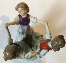 Load image into Gallery viewer, Sitzendorf porcelain - Three dancing figures &#39;The Round Dance&#39; - Scheibe-Alsbach Porcelain Factory Germany
