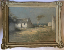 Load image into Gallery viewer, Charles Graham POWELL-JONES (1899-1966) oil on board - cottage landscape &quot;at Gansbaai&quot; painting (South African artist)
