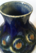 Load image into Gallery viewer, FRIEDRICH FESTERSEN (1880-1915) Jugendstil Pfauenaugen Dekor PEACOCK VASE Arts &amp; Crafts studio pottery c.1900
