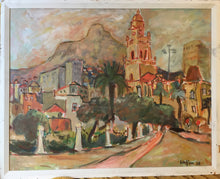 Load image into Gallery viewer, Michael Wolfson - South African Artist - Cape town scene - oil on board painting 1988

