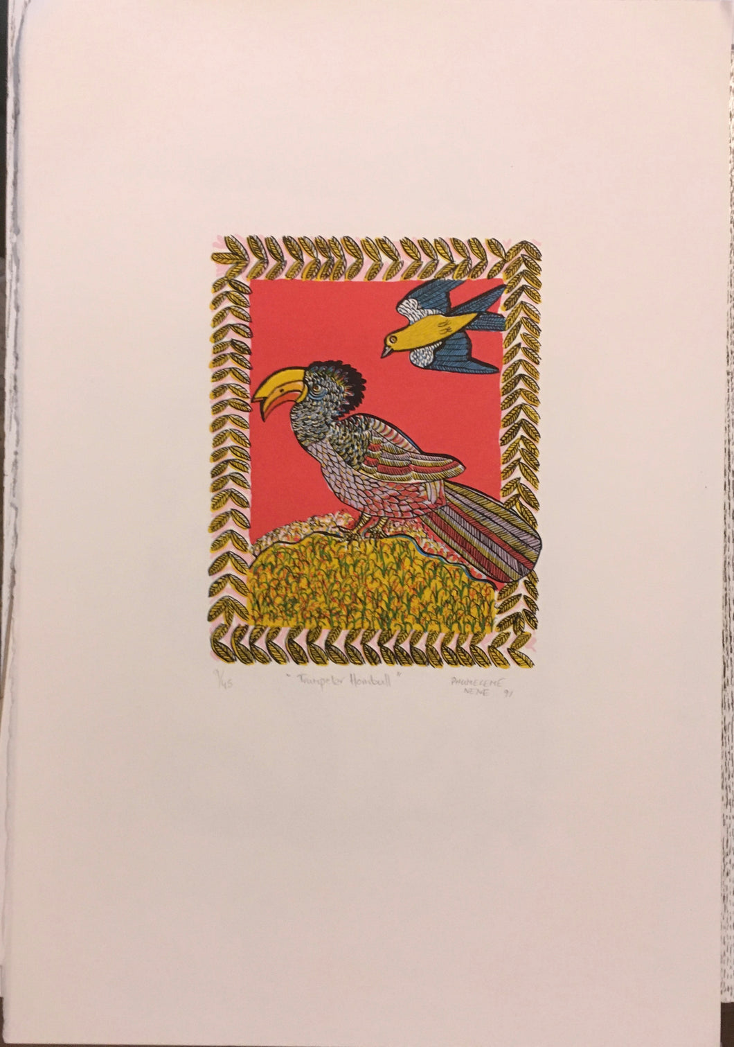 Phumelene Nene Bird print in colours 