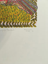 Load image into Gallery viewer, Phumelene Nene Bird print in colours &quot;Tumpeter Hornbull&quot; 9/45 c.1991

