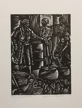 Load image into Gallery viewer, &quot;Umqombothi&quot;- Linocut/woodblock print by Vuyisani Mgijima 1992 edition a/p 5/20
