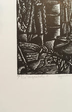 Load image into Gallery viewer, &quot;Umqombothi&quot;- Linocut/woodblock print by Vuyisani Mgijima 1992 edition a/p 5/20
