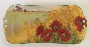 Royal Doulton 'Poppies in cornfield' sandwich plate D 5097 c.1937