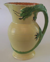 Load image into Gallery viewer, Burleigh Ware DRAGON jug 4894 Art Deco pottery B&amp;L Ltd england
