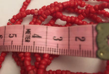 Load image into Gallery viewer, Coral bead necklace , small beads 140cm long
