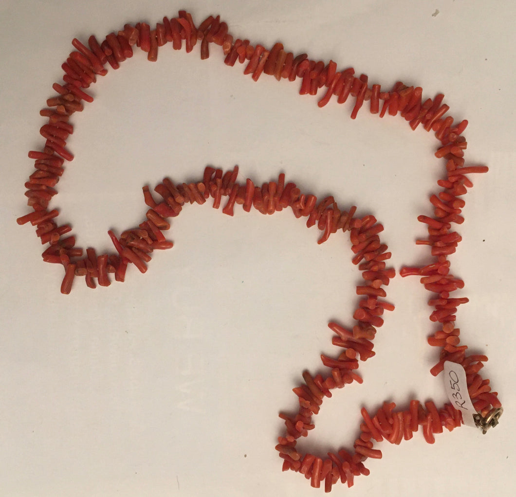 Coral Necklace 54 cm long