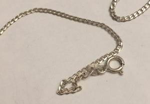 (STR5)  Sterling silver chain necklace 2.2g   925 46cm long