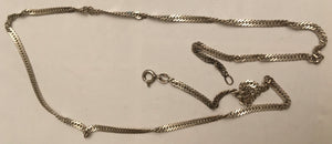 (STR13)  Sterling silver chain necklace 925 chain (6.2g) 50cm long