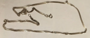 (STR13)  Sterling silver chain necklace 925 chain (6.2g) 50cm long