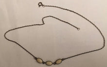 Load image into Gallery viewer, (STR15) Ivory &amp; Sterling silver chain necklace 925.  40cm long
