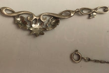 Load image into Gallery viewer, (STR17) Vintage Marcasite Sterling silver chain necklace 925. 9.6g  41cm long

