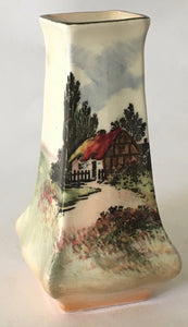 Royal Doulton Miniature vase 7012 'English Cottages' D 4987 c.1941