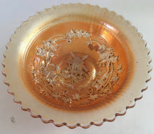 Load image into Gallery viewer, Imperial Carnival Glass bowl - Windmill Marigold - moulded art glass c.1900
