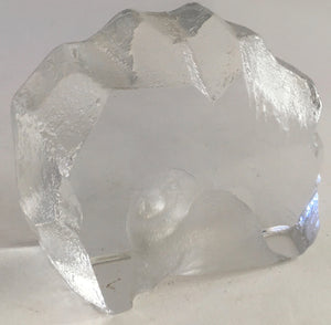 Nybro Sweden glass window decoration - fur seal - attributed