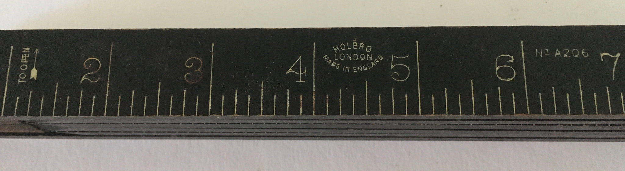 6 Foot Ruller Antique HOLBRO London no. A206 folding wooden ruler 6 ft. feet – Kerrod ...