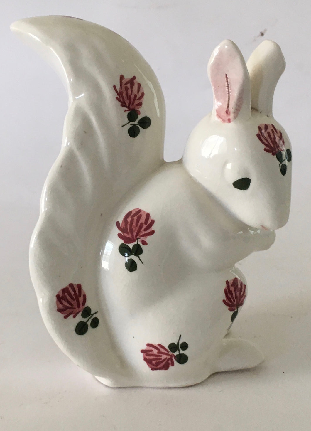 Plichta Rabbit / Hare / bunny Figure / Wemyss painted floral thistle decoration
