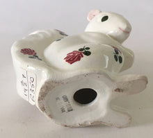 Load image into Gallery viewer, Plichta Rabbit / Hare / bunny Figure / Wemyss painted floral thistle decoration
